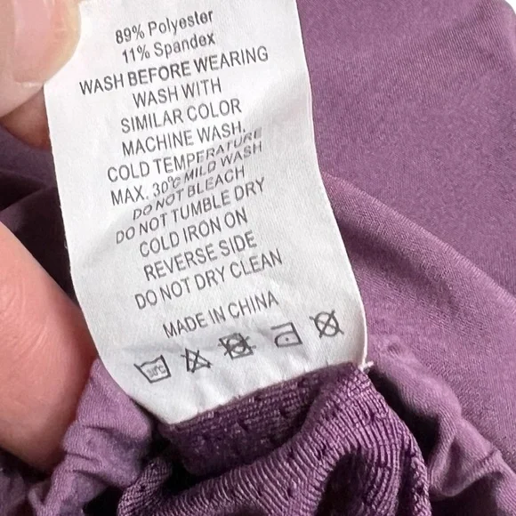 ZYIA Summer Shorts mesh brief lining Women’s Large purple - Picture 10 of 11